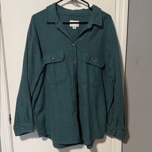 American Eagle Teal Flannel Shirt